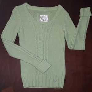 Girls Justice Metallic Lime Sweater